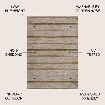 Bo Modern Farmhouse Wide Stripe Area Rug